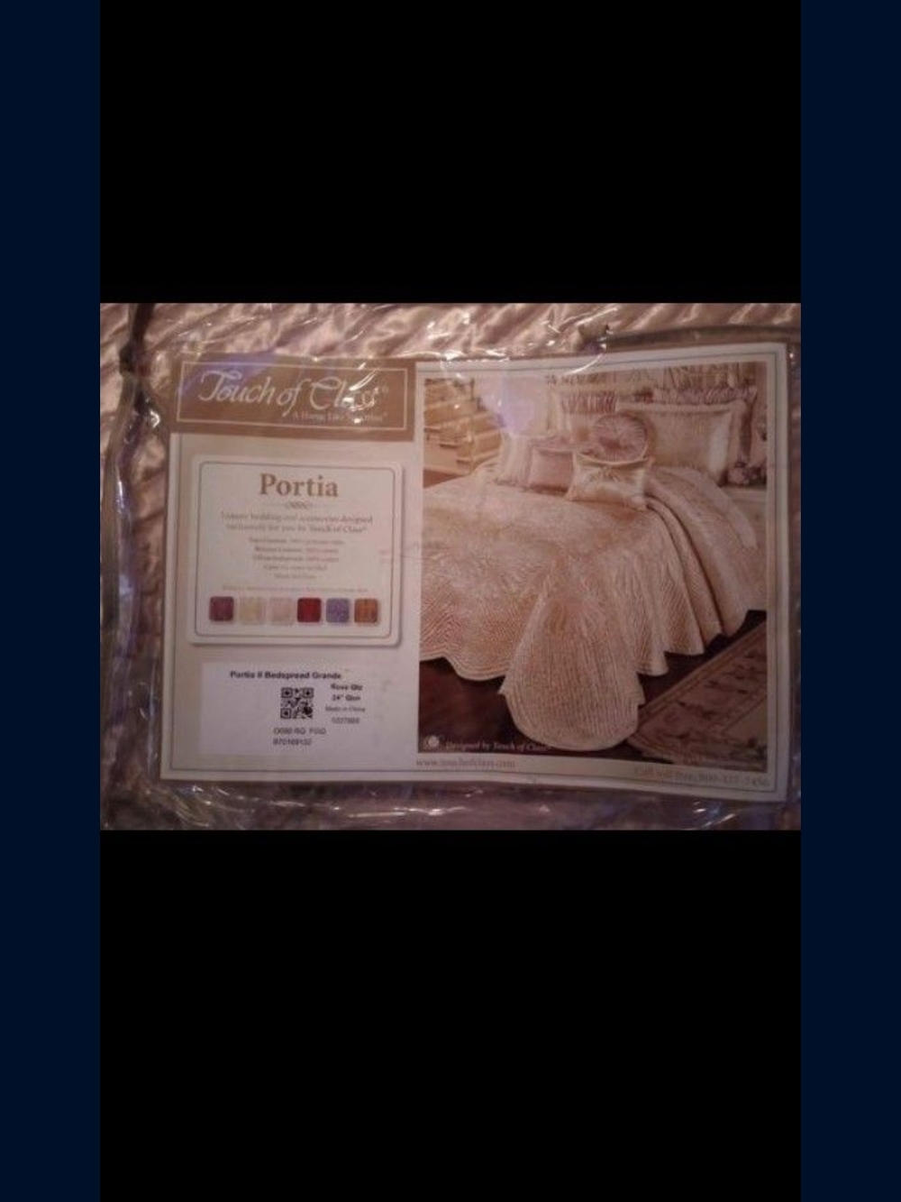 Touch of Class Portia Satin Quilted Bedspread - Pink Queen Size